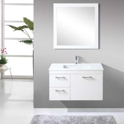 Hotel Design White Wooden Bathroom Wall Cabinet