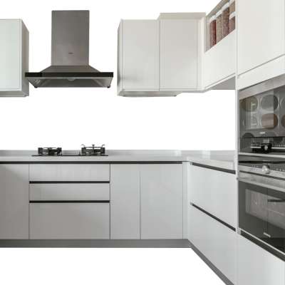 High Gloss Lacquer Finished Customized Wooden  Kitchen Cabinets