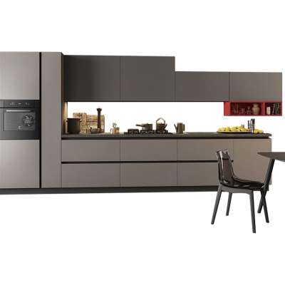 Modern  High Gloss Melamine Materials Wooden Kitchen Cabinet