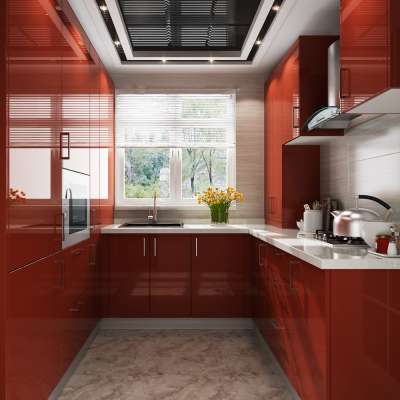 Customized High Gloss Lacquer MFC Kitchen Pantry Cupboard